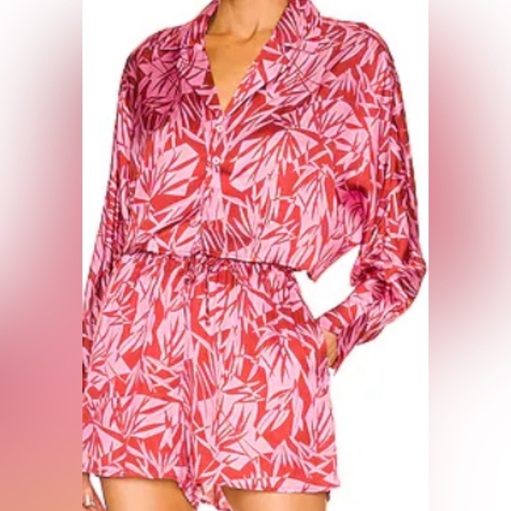 Revolve Tell Your Friends Crop Top & Shorts Set Outfit Bellamy Womens Size L
